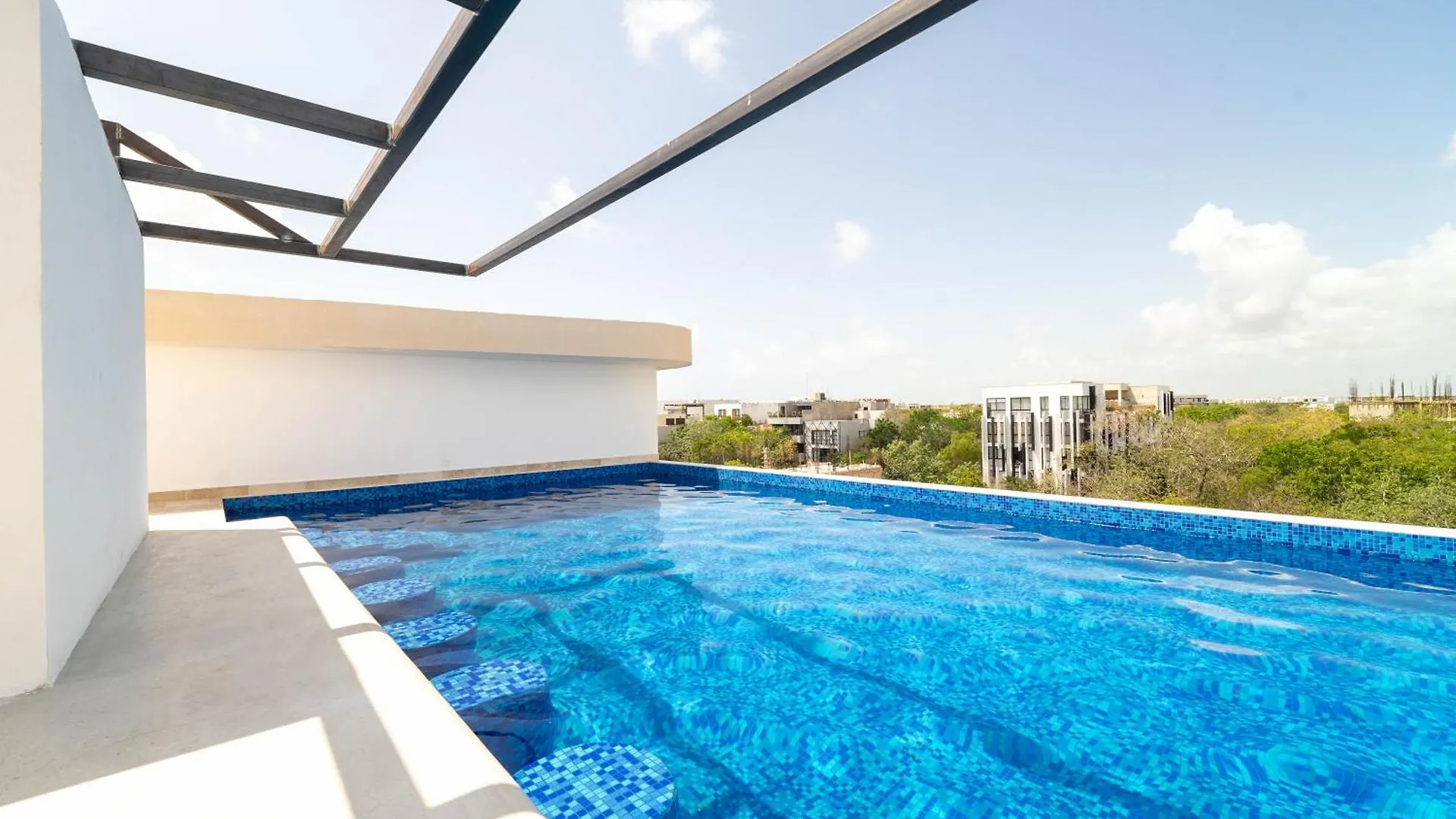 King Suite With Balcony, Rooftop Pool In Aldea Zama, 图卢姆